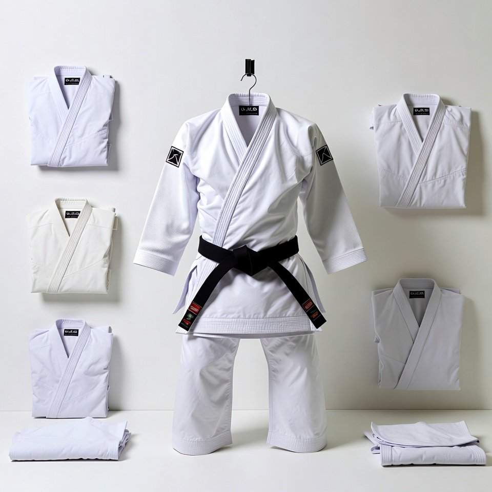 Karate uniform sample in quality control room